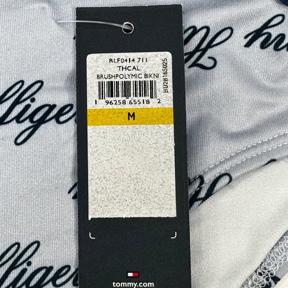 Lot Of Three Tommy Hilfiger Women's Size Medium Panty Bikini Blue Gray Blue New - Picture 7 of 11